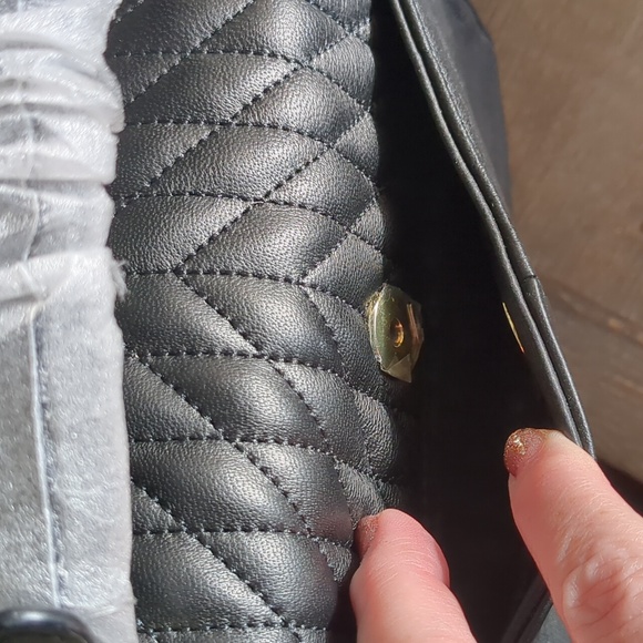 NWT Karl Lagerfeld Lucien Black Lambskin Leather Satchel - Picture 5 of 17